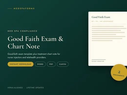 Good Faith Exam Template