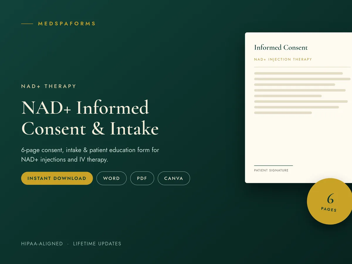 NAD+ Consent & Intake Form