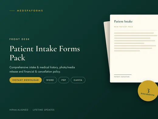 Patient Intake Forms Pack